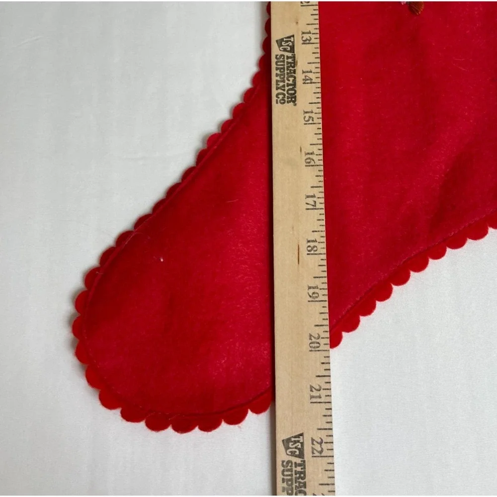 Vintage Handcrafted Embroidered Southwestern Style‎ Christmas Holiday Stocking